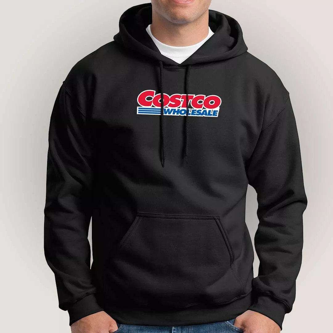 New Costco Wholesale Logoo Black Hoodie Clothing