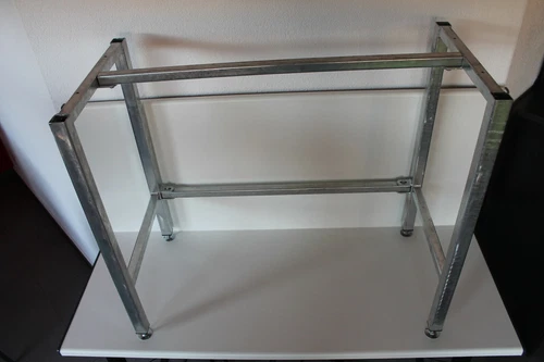 Werkbankgestell Stahl -roh o. verzinkt Tischgestell Arbeitstisch Werkbank Metall