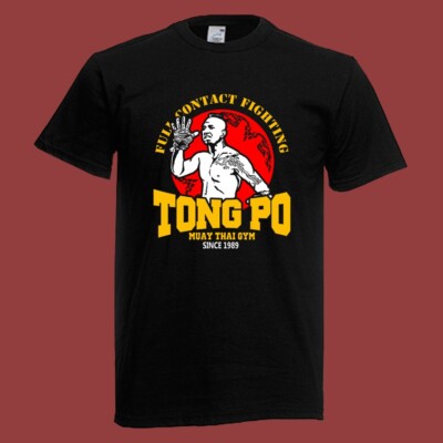 Kickboxer Tong Po Muay Thai Fighter Gym Movie Men's Black Size S-5XL