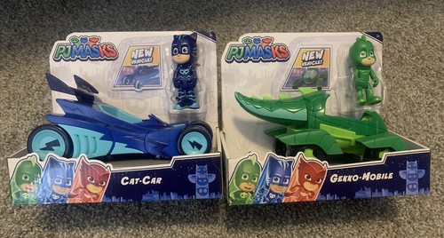 NEU - Zwei PJ Masken Fahrzeug - Katzenauto & Gekko-Mobile