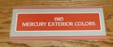 Original 1985 Mercury Exterior Colors Foldout Sales Brochure 85 Cougar Marquis