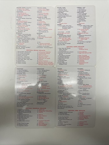 Lot 12 Burnell-Crum Menu Passport Cards Multiple Countries Ephemera 1950s - Picture 7 of 9