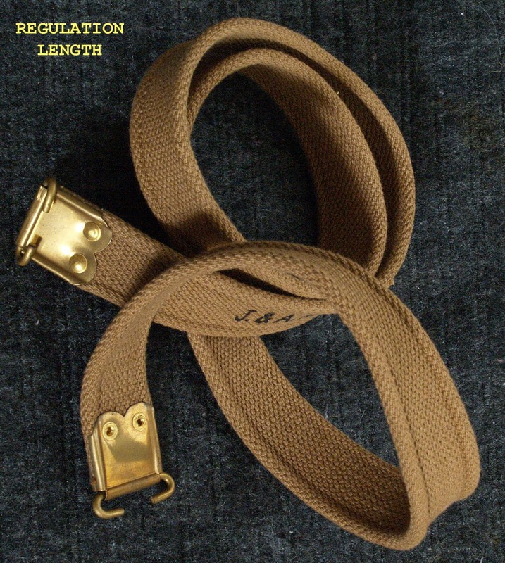 Khaki Web Enfield/Lee Enfield/SLR-FAL  rifle sling dated  1944 repro