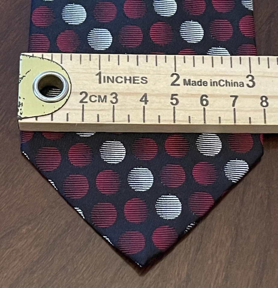 Gravata masculina Haggar vermelha 100% seda feita na China - Imagem 4 de 4