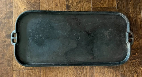 Rare Vintage Wagner Sidney 0 No. 9A 23 1/2” L x 10 3/8” W  Cast Iron Griddle