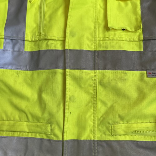 Radians Safety Reflective Rain Weather Jacket Stains Size M Type R Class 3 - Picture 2 of 10