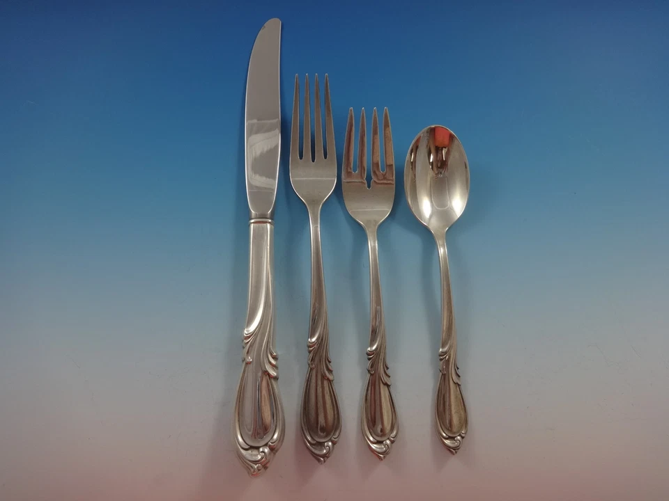 Rhapsody by International Sterling Silver Flatware Service For 8 Set 43 Pieces - Image 3 of 4