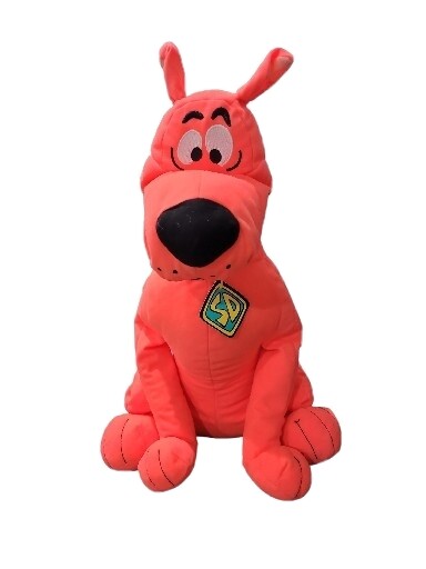 Scooby-Doo Neon Pink Plush Stuffed Animal Toy 13 Inch with Collar