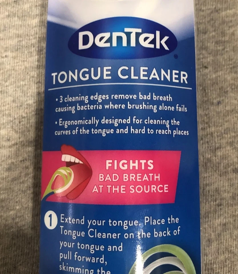 Limpiador y raspador de lengua DenTek enjuague bucal explosión como nuevo combate las bacterias NUEVO Foto 2 de 4