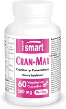 Supersmart CranMax 500Mg Cranberry Supplement High Concentrate Extract of Proant
