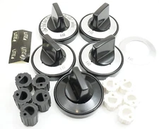 🛠️RK203 Universal Gas Range Burner & Thermostat Black Knobs Pkg of 5 ERP