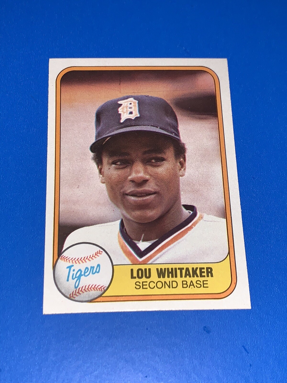 1981 Fleer Lou Whitaker Baseball Card 463 Detroit Tigers Set Break NM