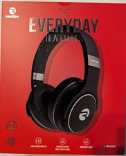 Raycon Everyday Black Wireless Bluetooth Over Ear Headphones Noise Cancelling