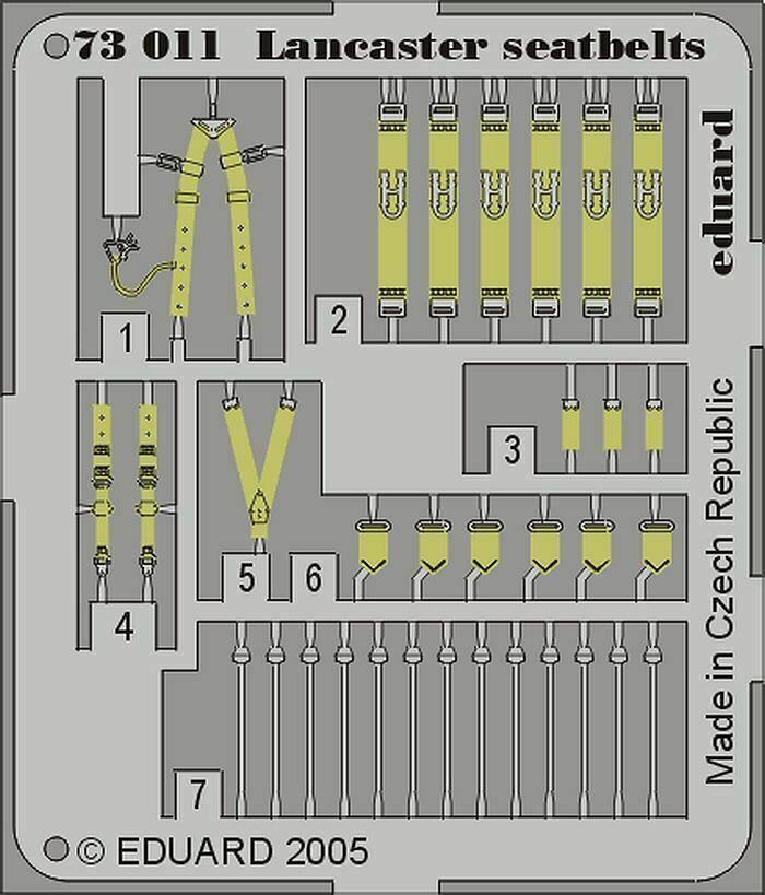 Eduard 73011 Avro Lancaster B.I/III seat belts Airfix, Hasegawa, Matchbox 1/72