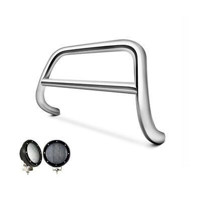 Black Horse A Bar Push Bar No Skid Stainless w/5.3''LED Fits 18-24 Chevy Equinox