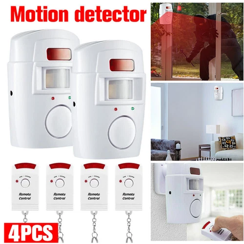 1-4X PIR Wireless Motion Sensor Alarm Remote Controls Home Shed Garage Security - Picture 6 of 24