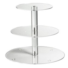 Acrylic Cupcake Stand, Clear Dessert Display Hoder Stand With Base for Weddin...