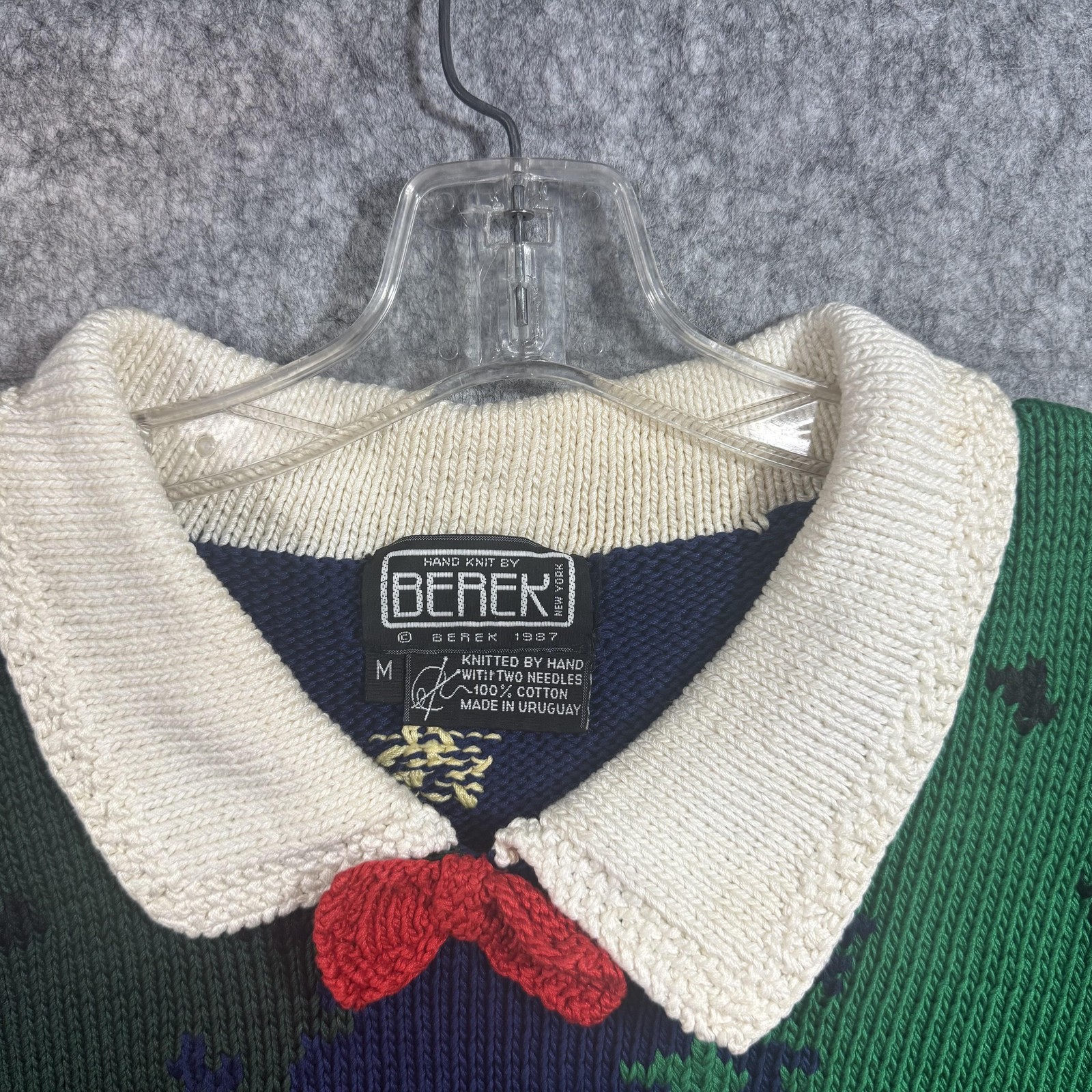 Vtg Berek Sweater Womens M Hansel Gretel Gingerbread House Christmas 1987 image 3