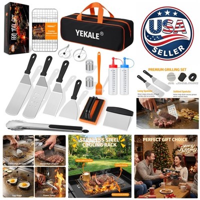 Durable 17-Piece Griddle Kit for Seamless BBQ Experience - Ideal for Gifting
