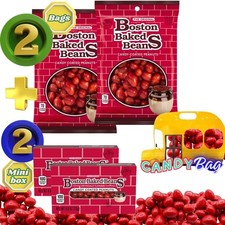  PACK OF 4 Boston Baked Beans Candy - 2 Bags of 4.3oz Each Packaging 11oz