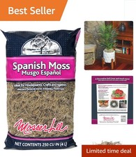 Decorative Spanish Moss, 250 Cubic Inches - Enhances Plant Displays Effortlessly