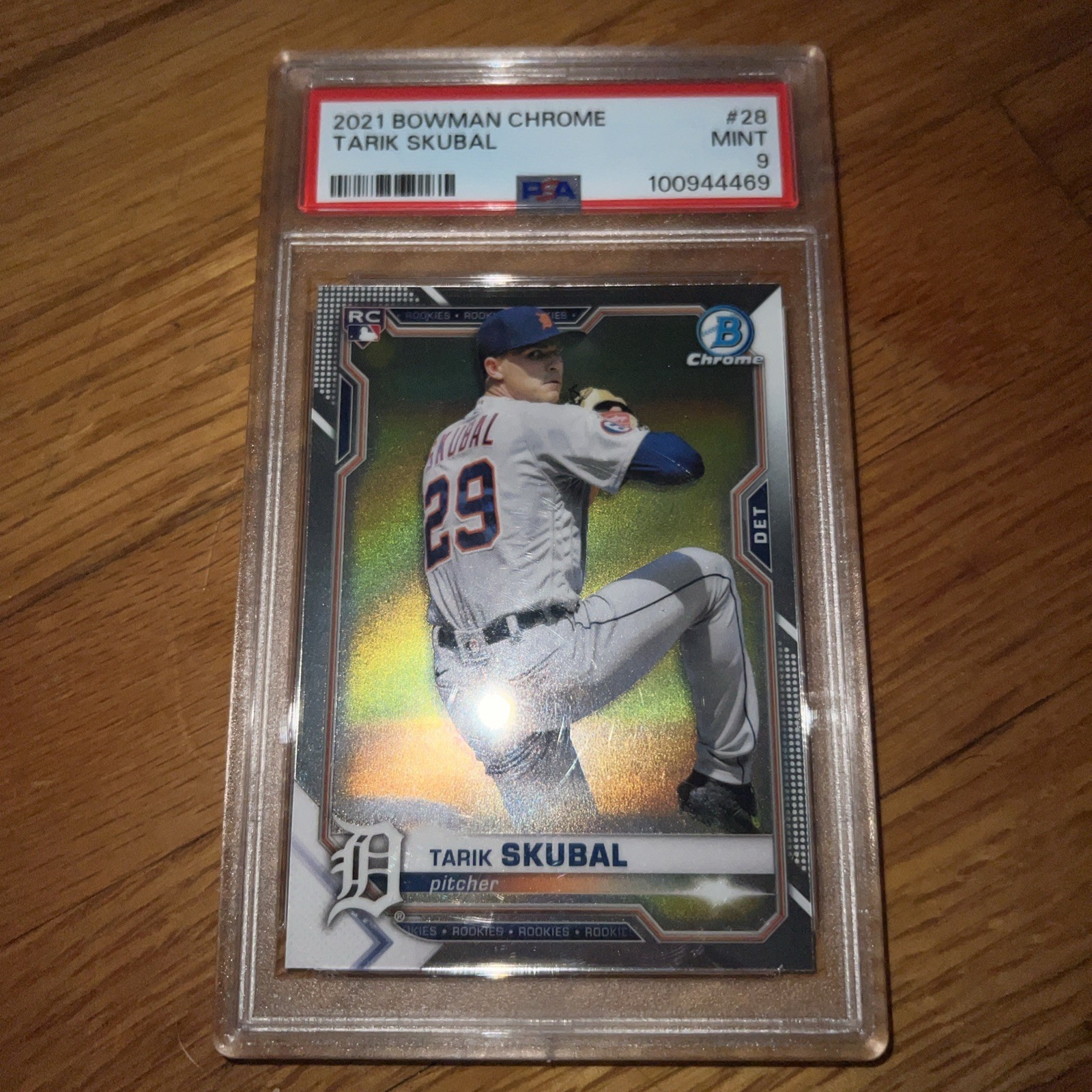 2021 Bowman Chrome - Rookie - Tarik Skubal - Card # 28 - PSA MINT 9