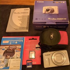 Scheda SD fotocamera digitale Canon PowerShot SX600 HS completamente testata con scatola e custodia