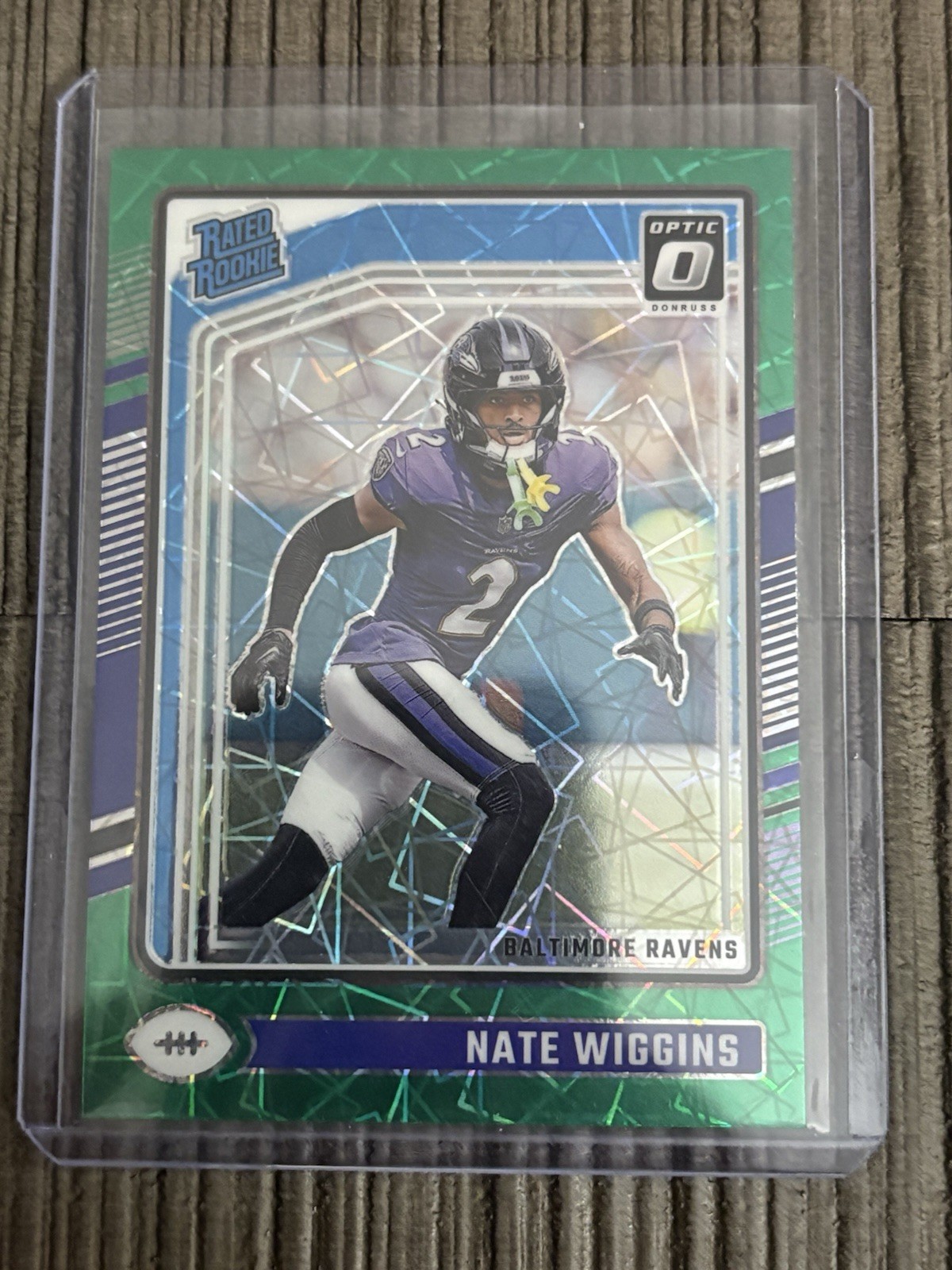 2024 Panini Donruss Optic - Rated Rookie Nate Wiggins #281 Green Velocity Prizm