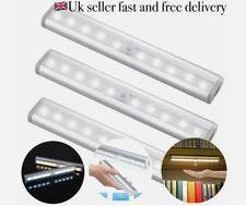 10 LED PIR Motion Sensor LED Night Light Battery Operated with Magnetic Strip