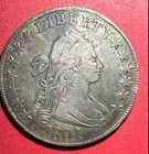 1801 US Draped Bust SILVER Half Dollar! Choice VF Details! Only 30K! SCARCE!