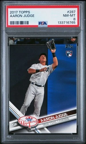 AARON JUDGE 2017 TOPPS #287 FIELDING ROOKIE RC 🔥 PSA 8 📈 MVP 🐐