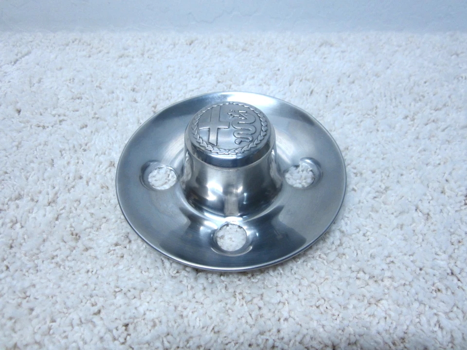 1972 - 1975 ALFA ROMEO SPIDER OEM STEEL WHEEL CENTER CAP SET 6051848200 #2I-8 - Image 3 of 4
