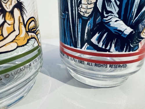 2 vasos Star Wars Burger King El Retorno del Jedi, 1983, Jabba, Darth Vader - Imagen 3 de 7
