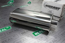 Vibrant Performance Streetpower Oval Muffler 2.25 Inletoutlet Center-center Vibrant Performance Streetpower Oval Muffler 2.25 Inletoutlet Center-center