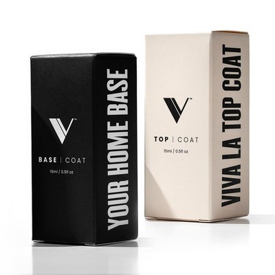 Gel Base Coat & No Wipe Top Coat Set - Long-Lasting Nail Polish Essentials
