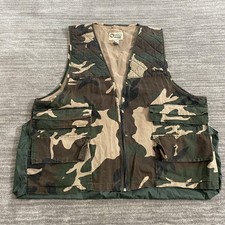 Vintage Sports Afield Hunting Vest Mens XL Camo Multi Pocket Game Bag 90s Outdoo