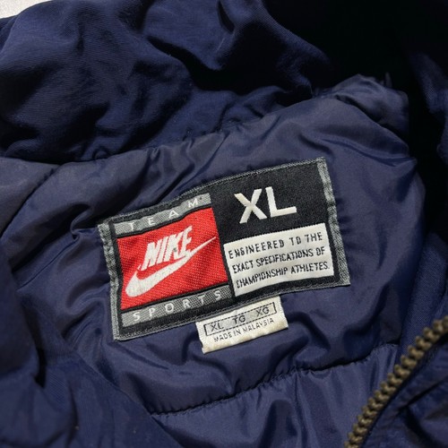 Vintage Nike Michigan Wolverines Jacke Herren XL Navy Blau Mantel Center Swoosh Y2K - Bild 6 von 9