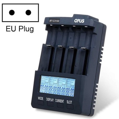 OPUS BT-C3100 Smart Smart Digital Intelligent 4-Slot Battery Charger.