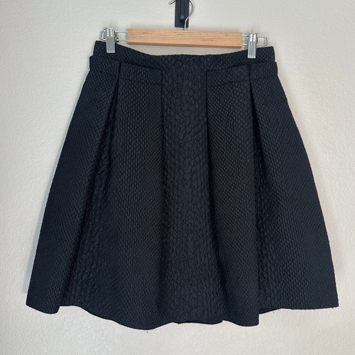 Lanvin, Vintage Lanvin Paris A Line Pleated Structured Flared Mini Skirt Academia size 2