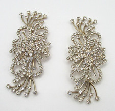 2 Large Darice David Tutera Rhinestone Wedding Brooch Bridal Bouquet Used
