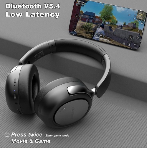 LC40 Hybrid Active Noise Cancelling Headphones Over Ear, 100H Playtime - Picture 2 of 6