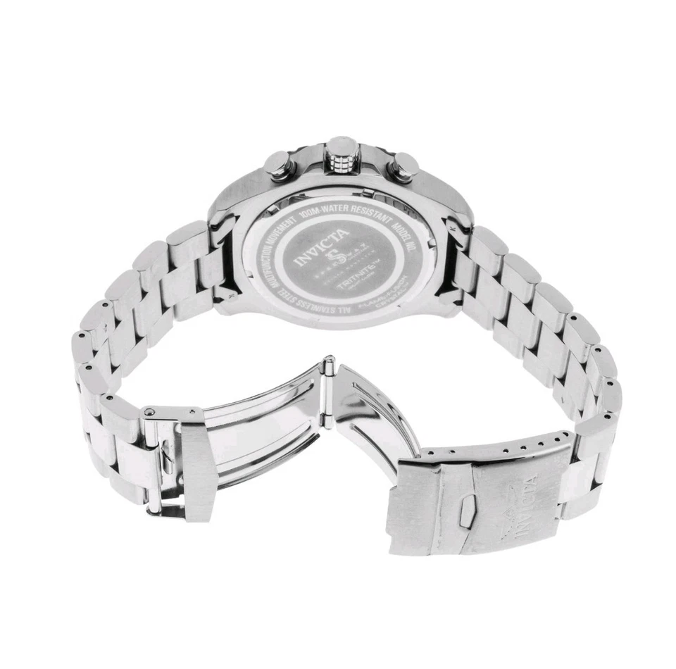 Invicta Speedway cronógrafo masculino aço inoxidável taquímetro mostrador prata 24211 - Imagem 3 de 4