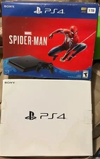 PS4 Playstation 4 Slim 1TB CUH-2215B with Spiderman box and controller