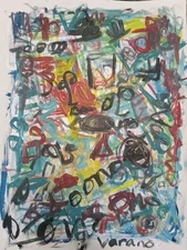 LARGE COLORFUL ORIGINAL OOAK ABSTRACT EXPRESSIONISM  CONTEMPORARY PAINTING