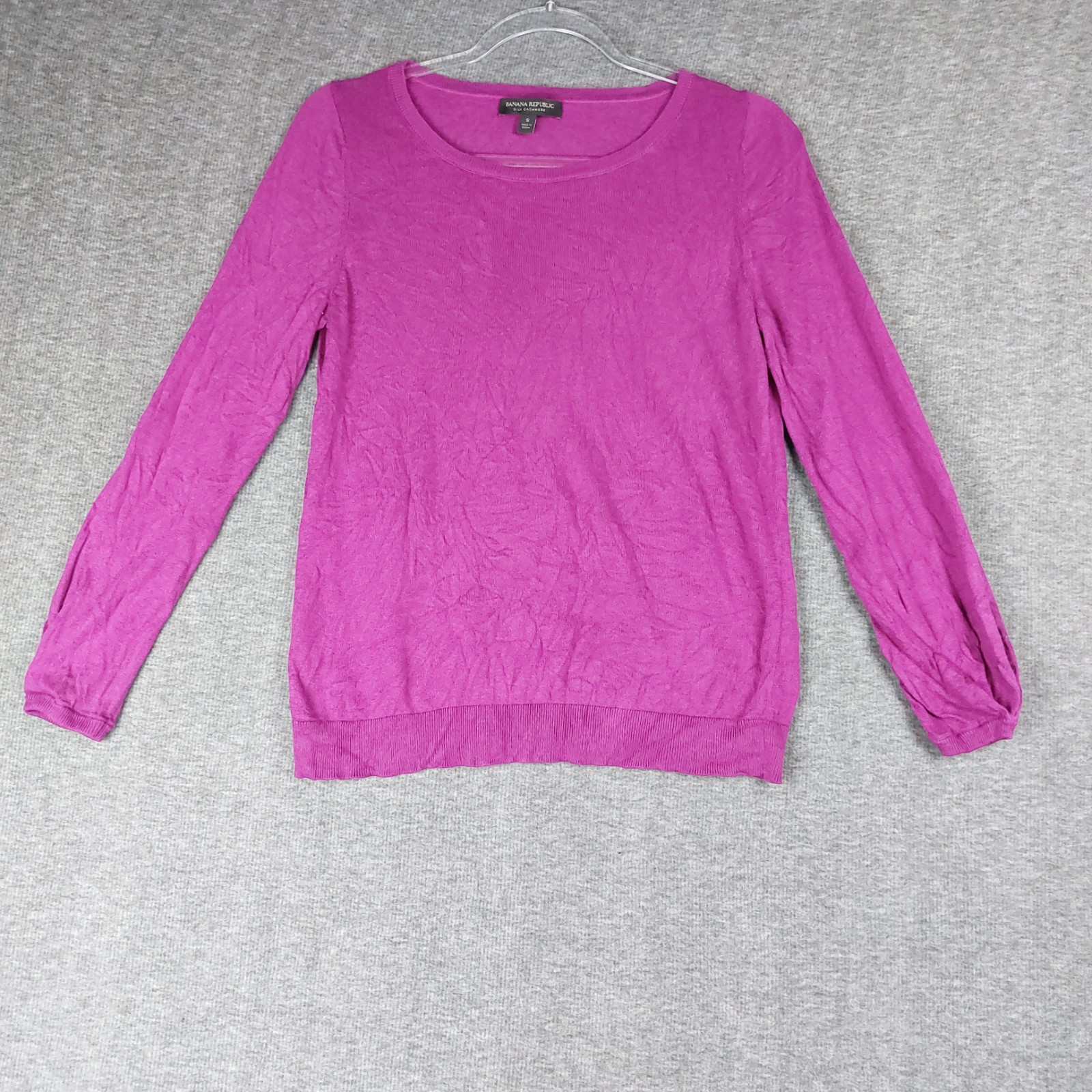 Women's Bright Purple Silk Cashmere Blend Pullover Sweater Size S - Banana Republic