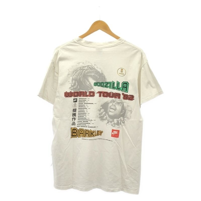 Nike 90s Charles Barkley vs Godzilla Graphic T-Shirt White Size L Made in USA image 3