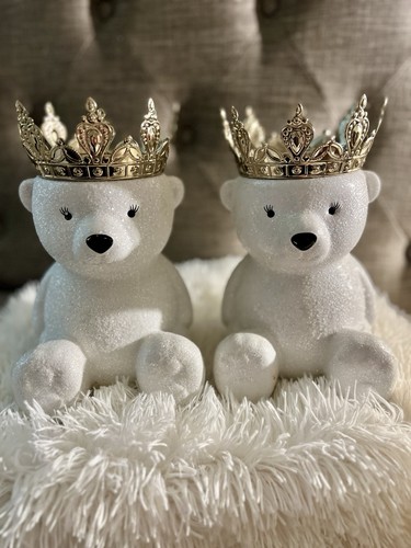 Bath & Body Works Pair - Royal Bear Candle holders