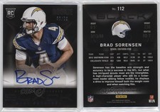 2013 Panini Black Rookie Signatures /99 Brad Sorensen #112 Rookie Auto RC
