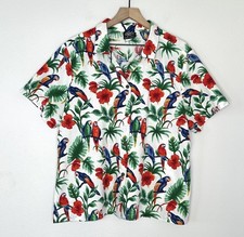 Vintage 90s Shannon Marie Hawaiian Shirt Sz 1XL 100% Cotton USA Made Parrots