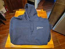 Nice Navy Blue Greenbrier Resort Hotel Hooded Polyester/Cotten Warm Sweater 